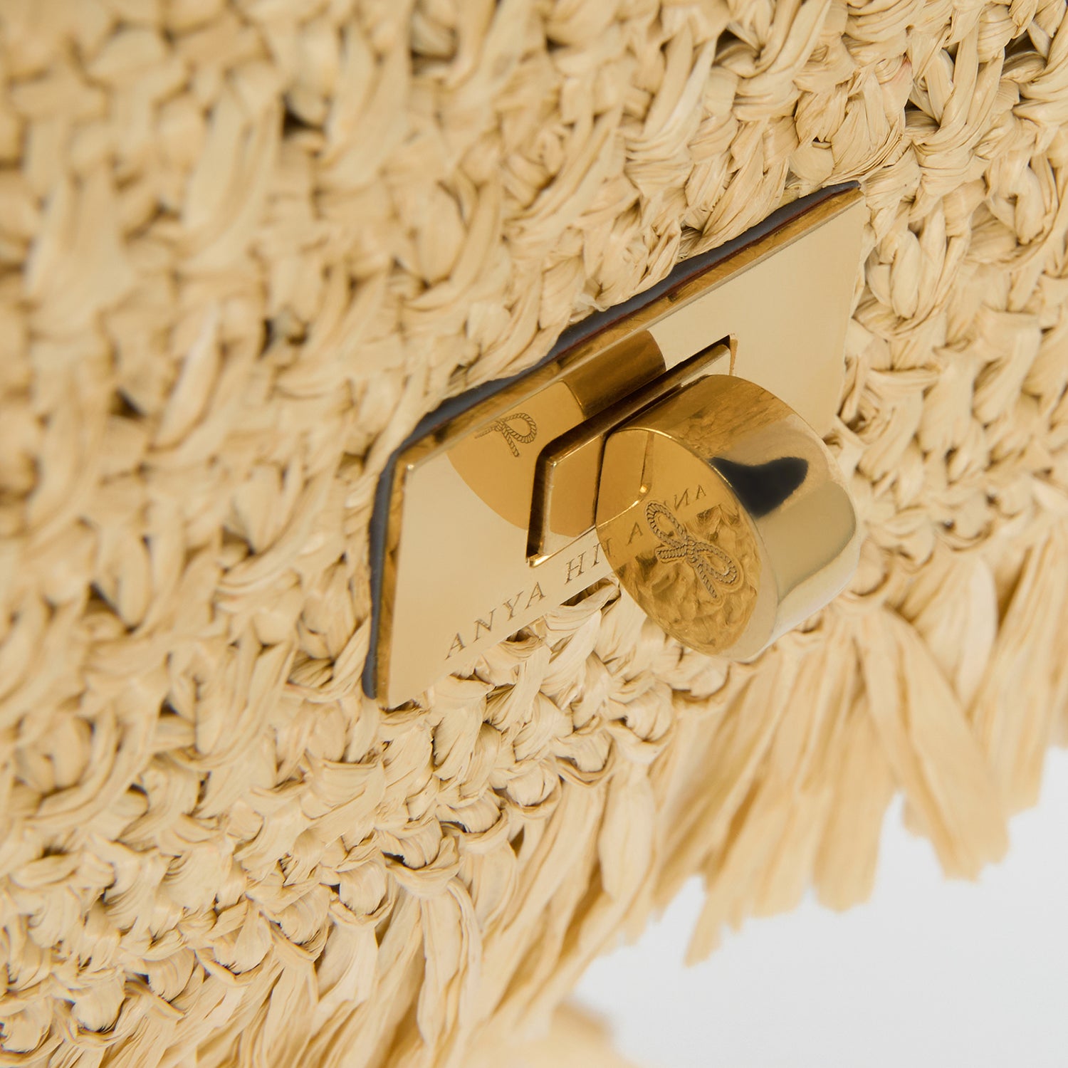 Anya Hindmarch Phone Pouch in Raffia