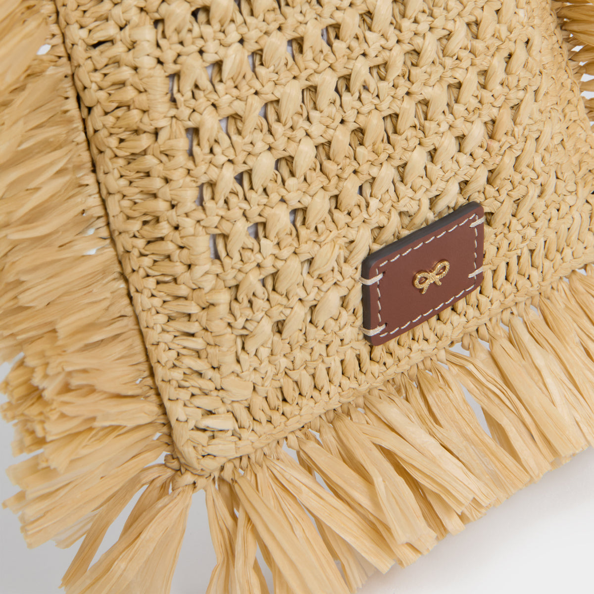 Anya Hindmarch Phone Pouch in Raffia