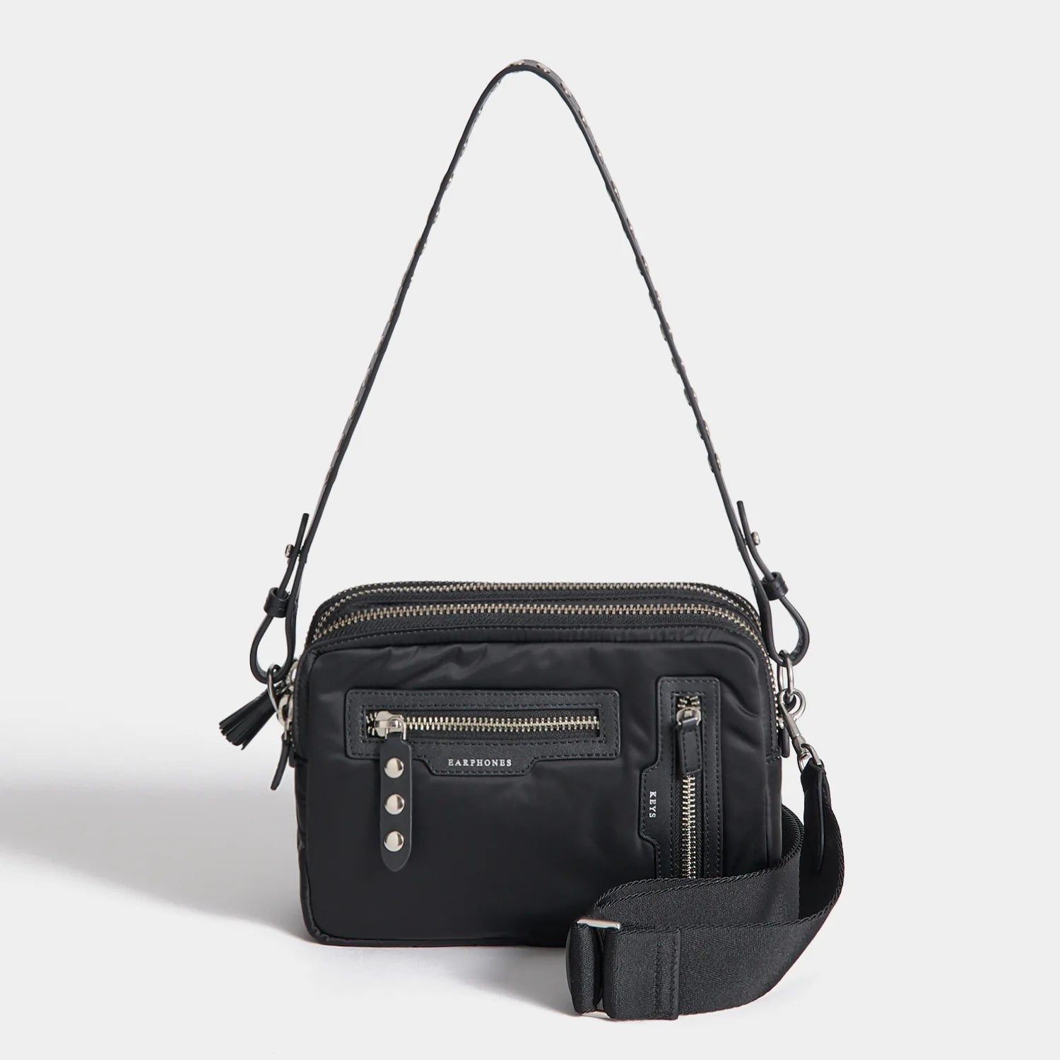 Anya Hindmarch Crossbody Trio Studs in Recycled Padded Satin