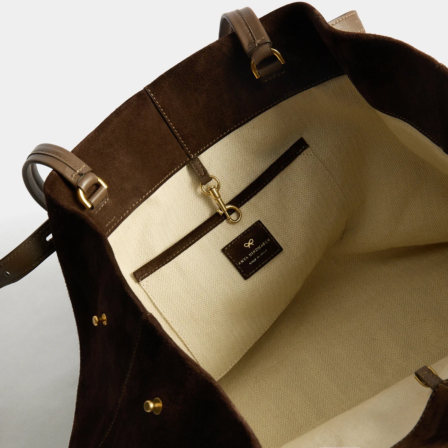 Anya Hindmarch Ellis Tote - Truffle Suede