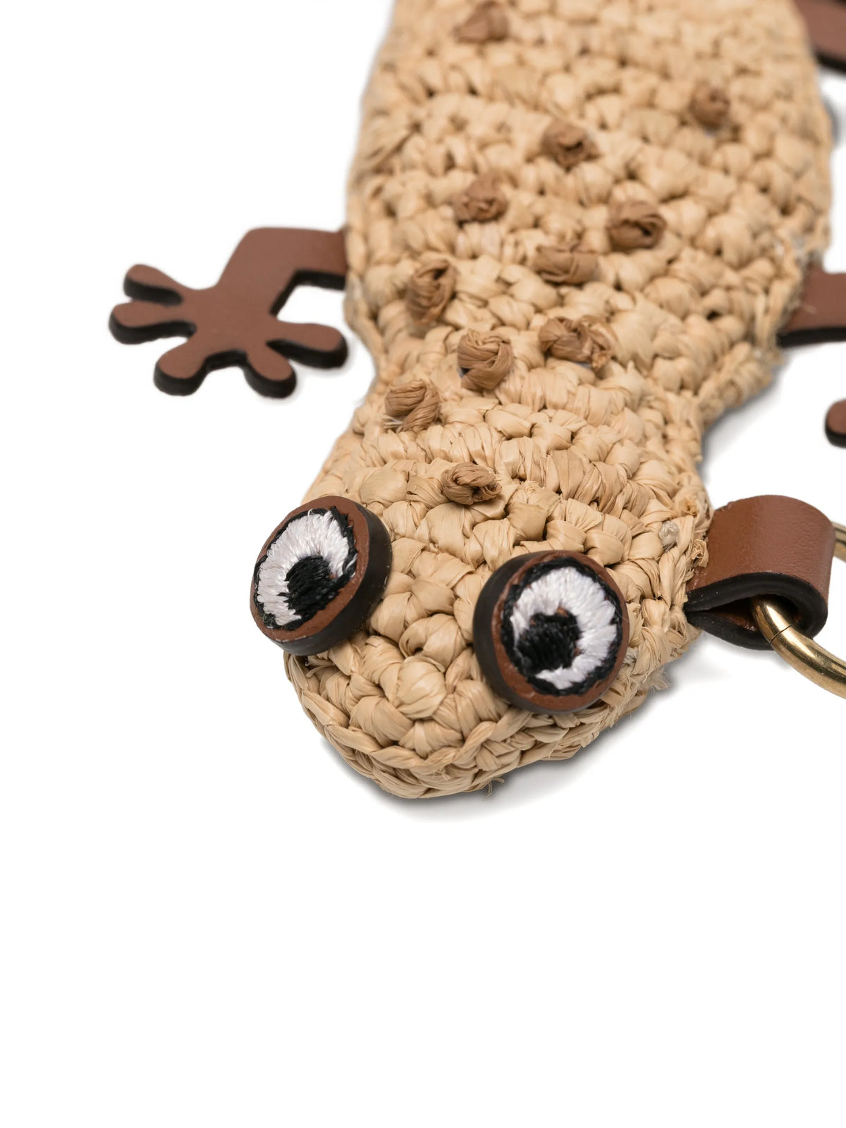 Anya Hindmarch Gecko Charm in Raffia