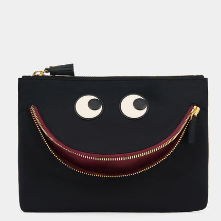 Anya Hindmarch Happy Eyes Pouch in Black