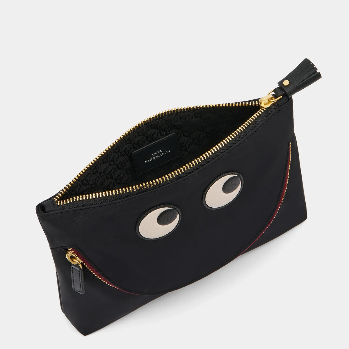 Anya Hindmarch Happy Eyes Pouch in Black