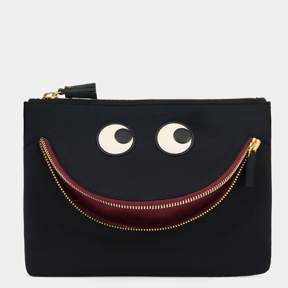 Anya Hindmarch Happy Eyes Pouch in Black