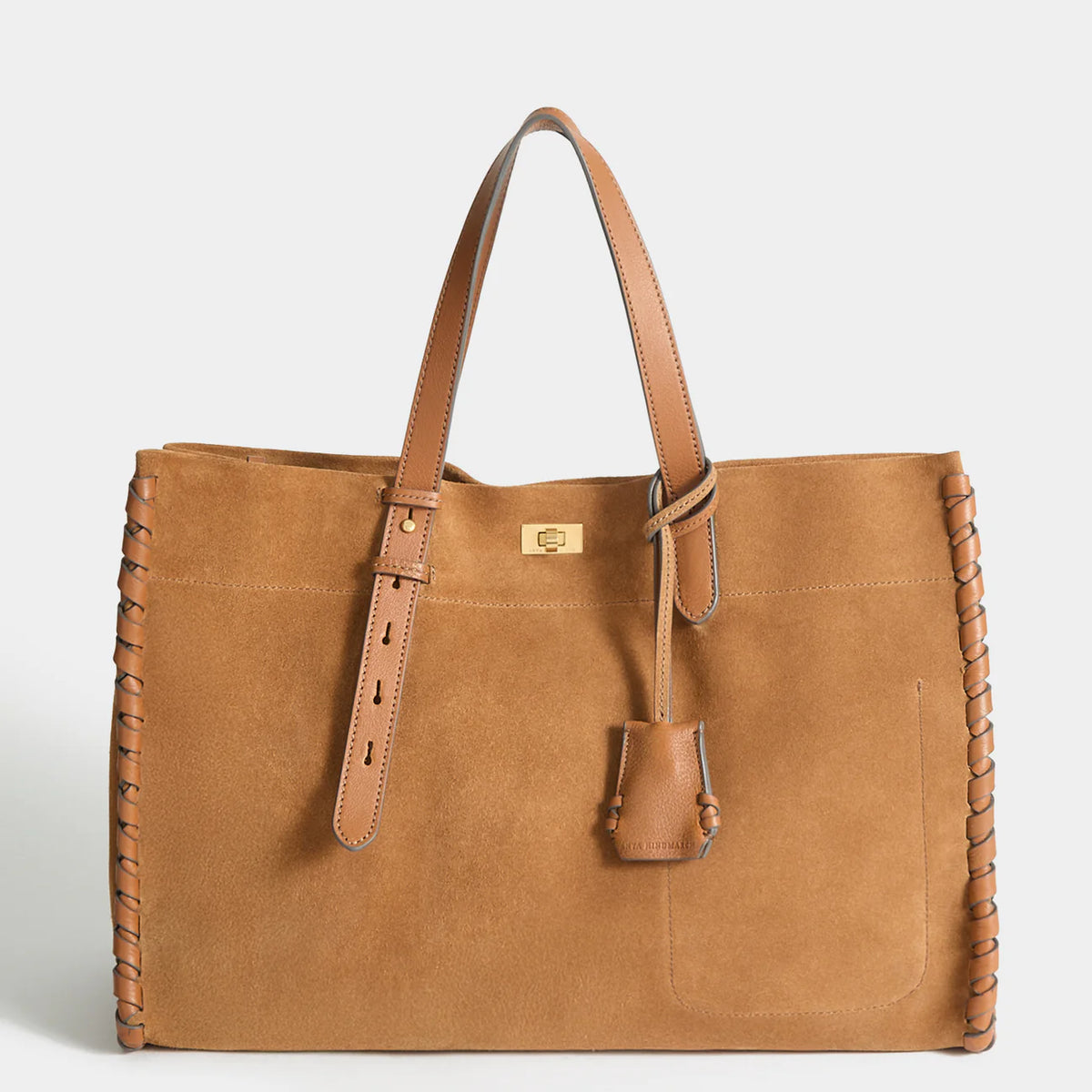 Anya Hindmarch Mortimer Tote in Reverse Suede Pecan