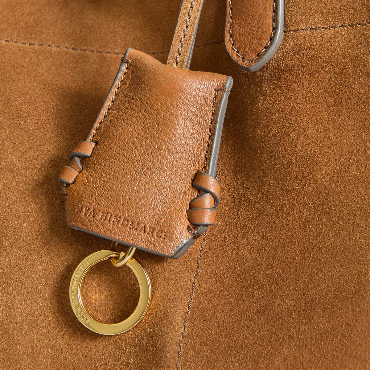 Anya Hindmarch Mortimer Tote in Reverse Suede Pecan