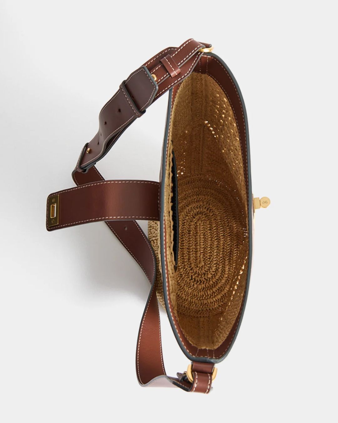 Anya Hindmarch Patchwork Raffia Bucket - Natural