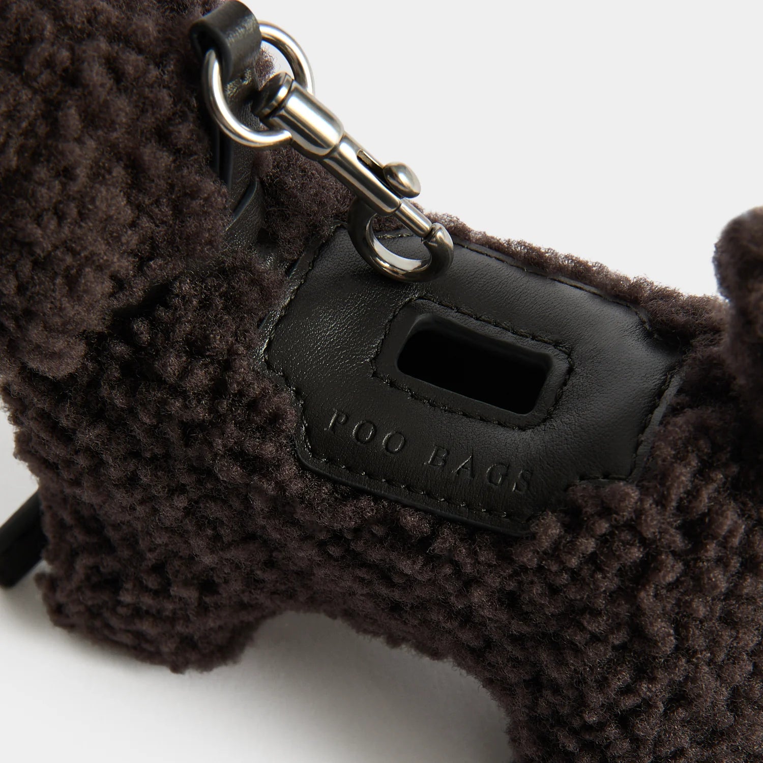 Anya Hindmarch Dog Poo Bag Charm – Chocolate Shearling