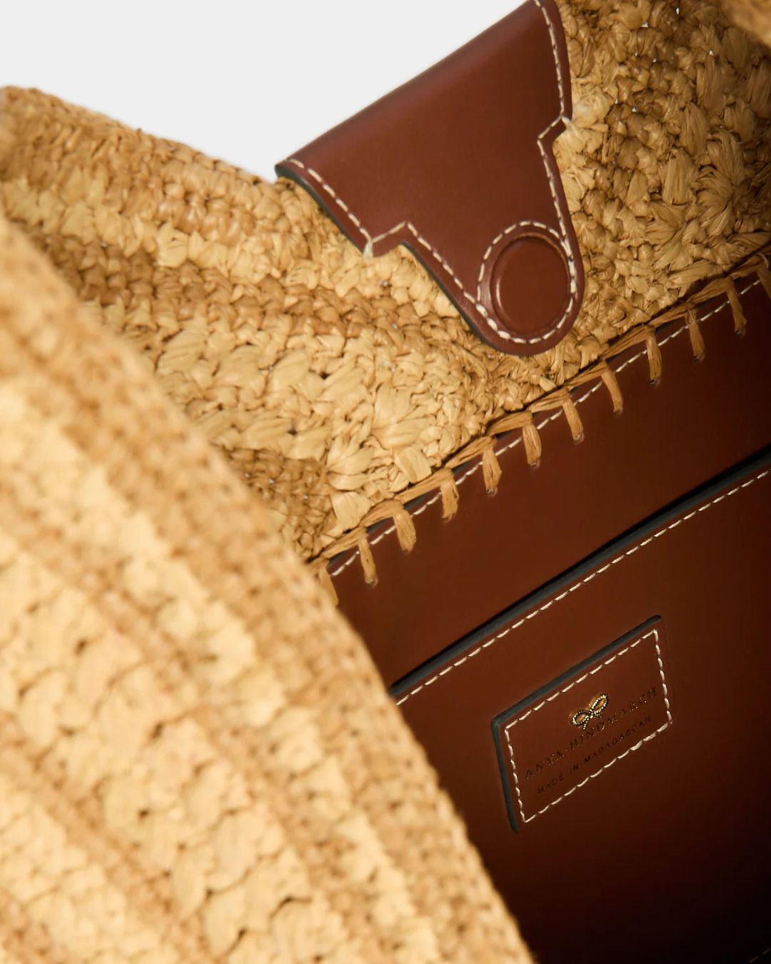 Anya Hindmarch Raffia Bow Shoulder - Natural