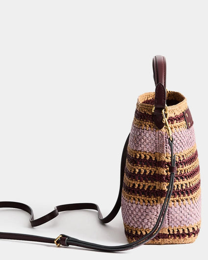 Anya Hindmarch Raffia Cross Body Stripe - Iris