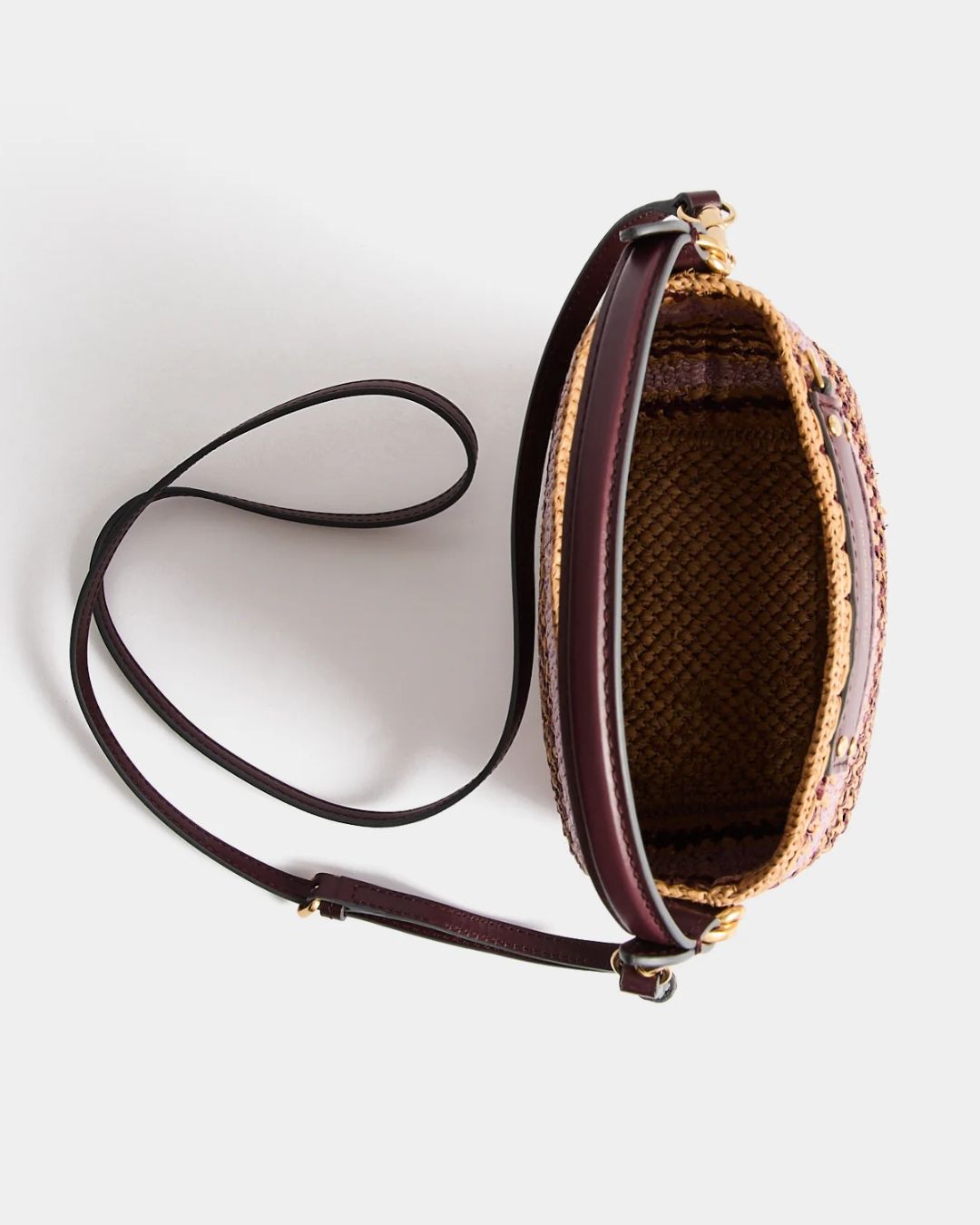 Anya Hindmarch Raffia Cross Body Stripe - Iris