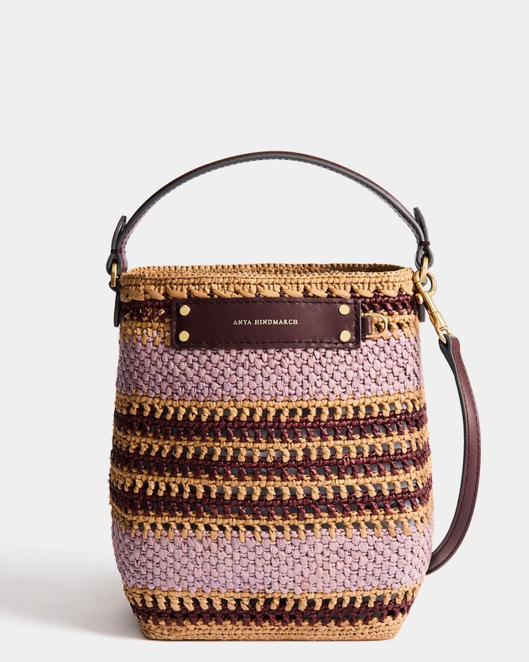 Anya Hindmarch Raffia Cross Body Stripe - Iris