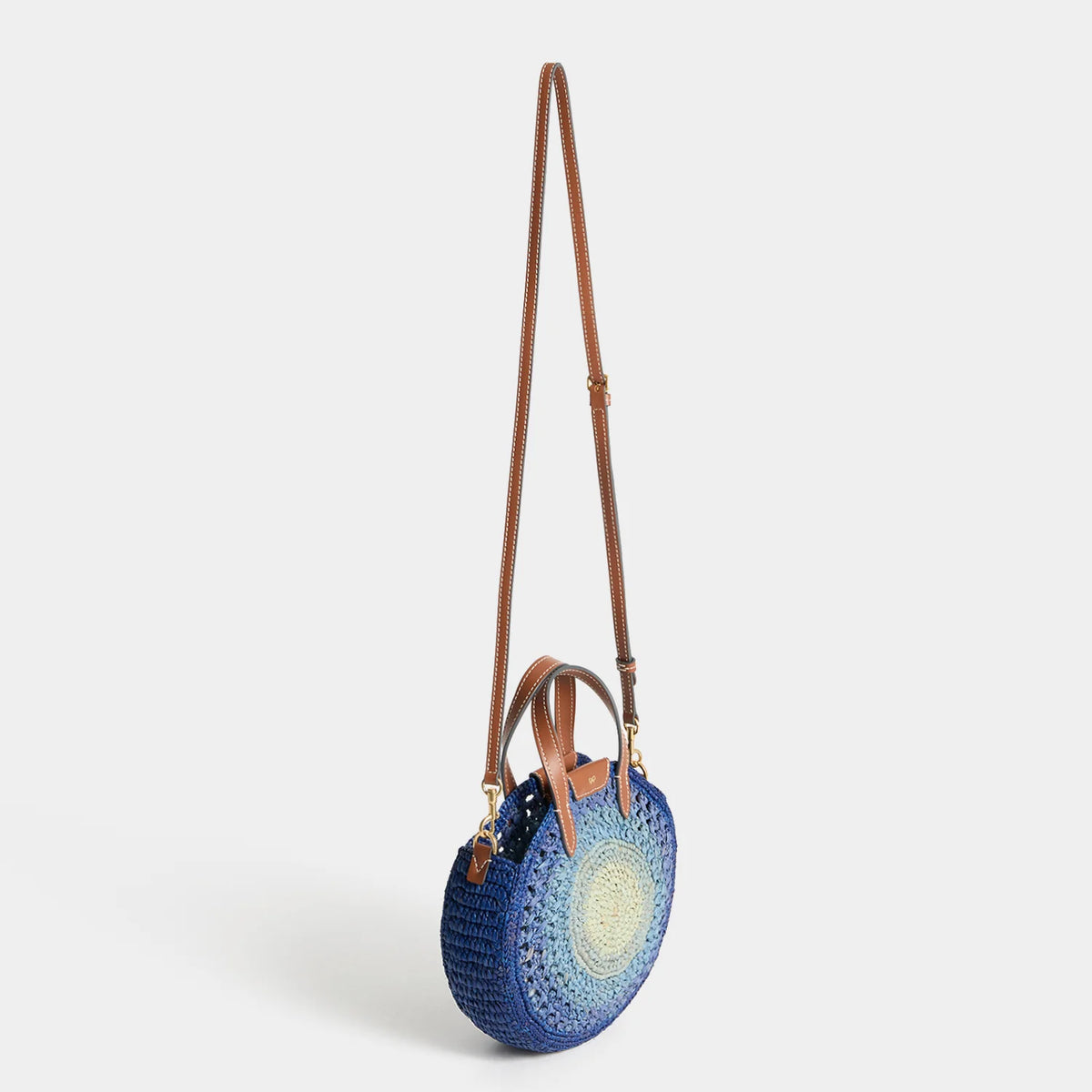 Anya Hindmarch Small Round Bow Raffia Tote in Monday