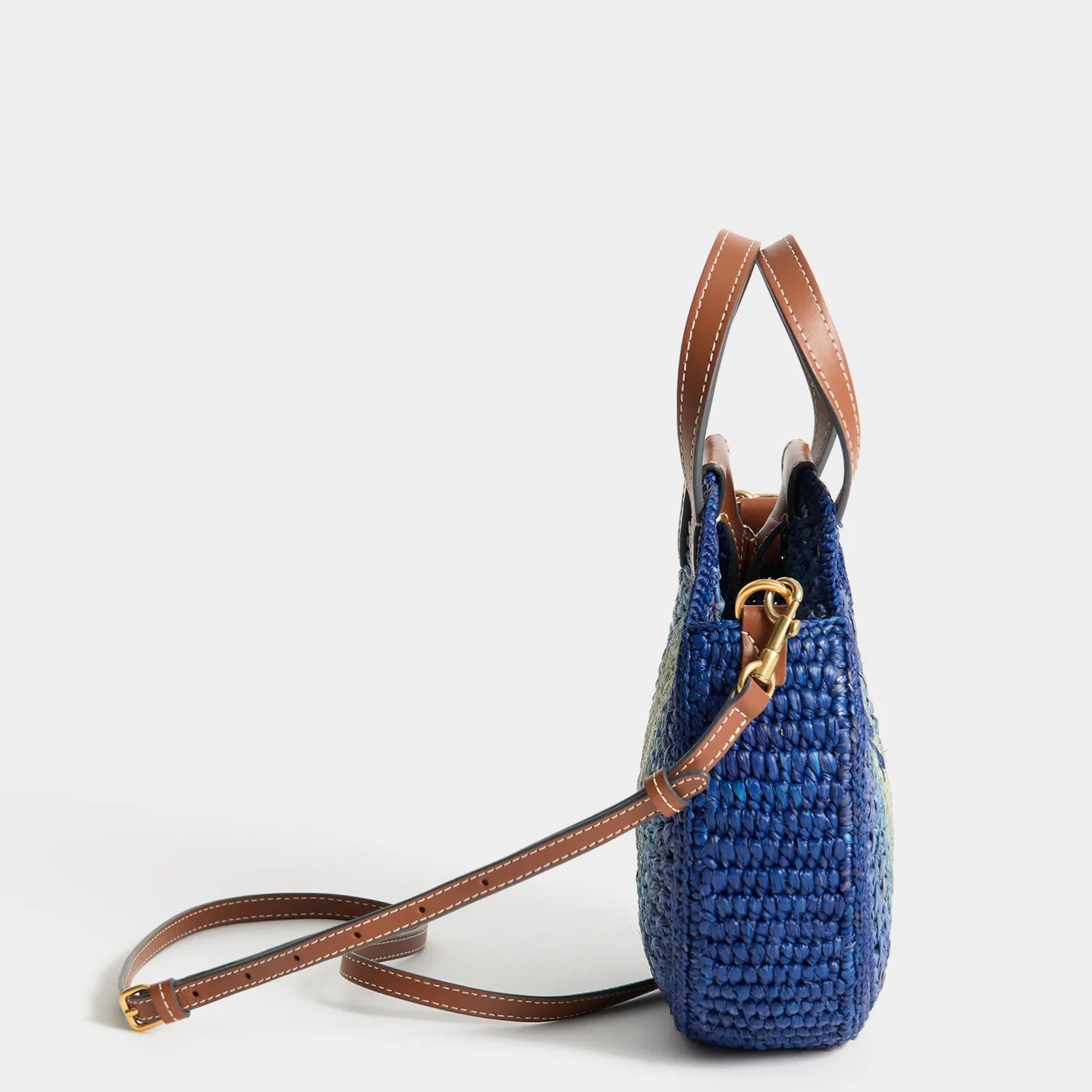 Anya Hindmarch Small Round Bow Raffia Tote in Monday