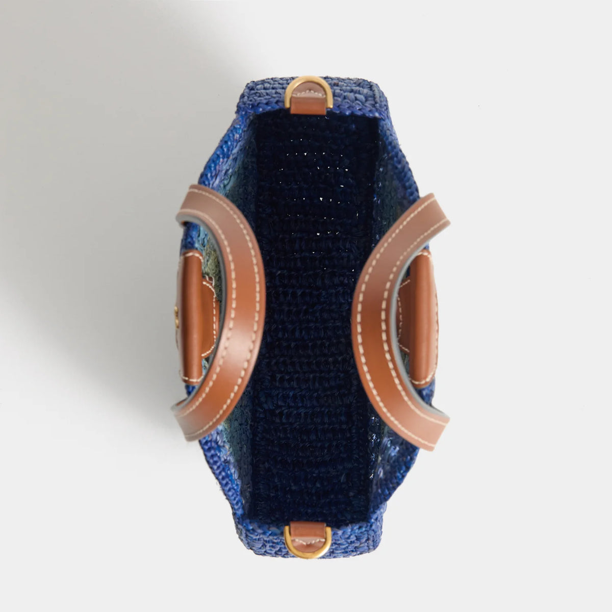 Anya Hindmarch Small Round Bow Raffia Tote in Monday