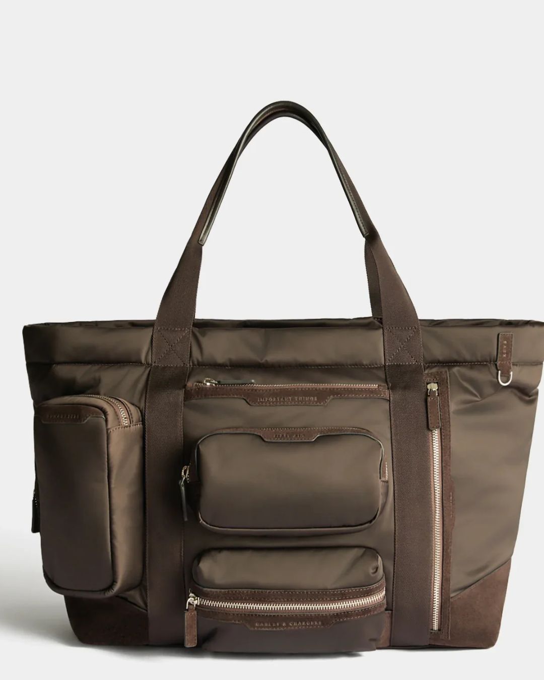 Anya Hindmarch Travel Tote Recycled Padded Satin - Chocolate