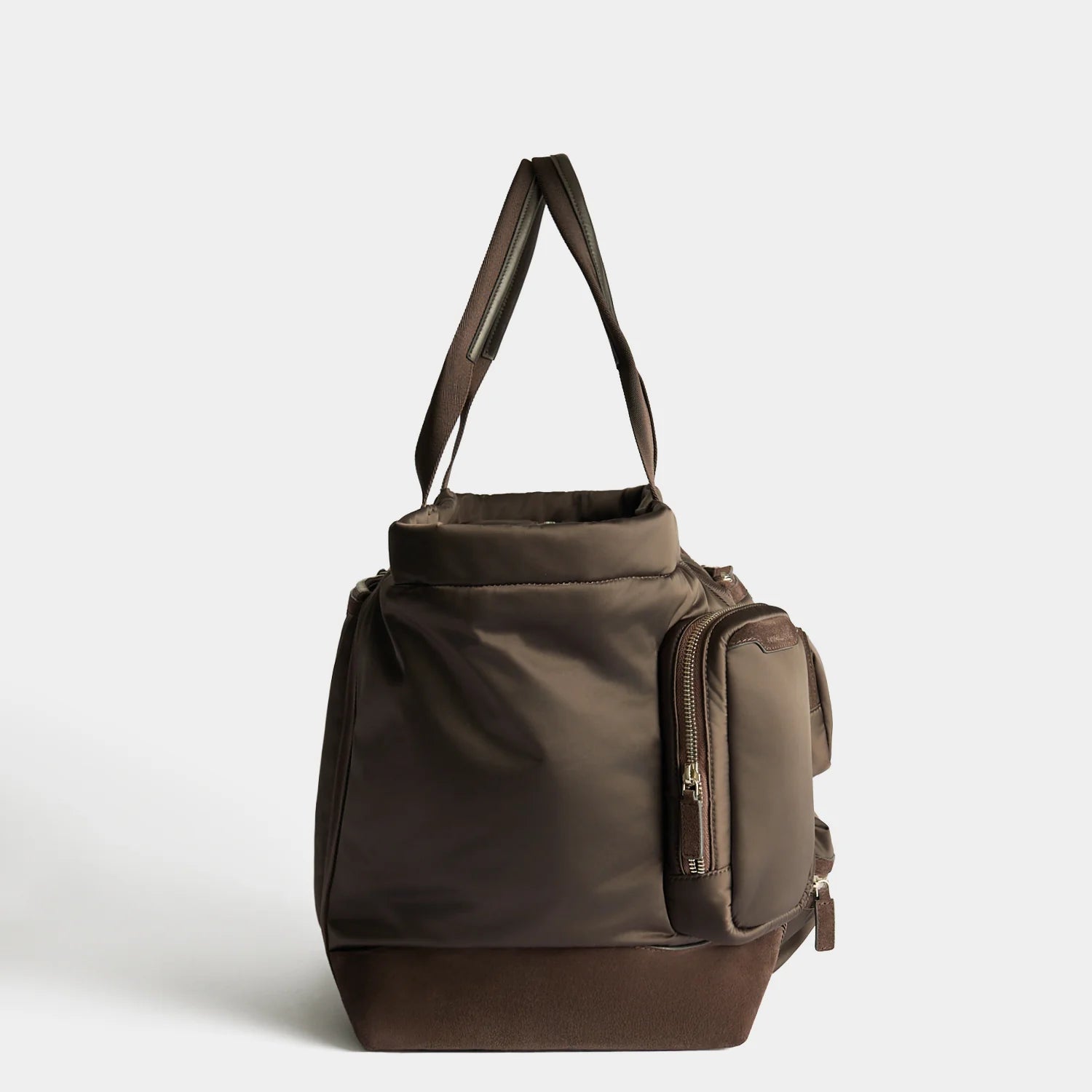 Anya Hindmarch Travel Tote Recycled Padded Satin - Chocolate