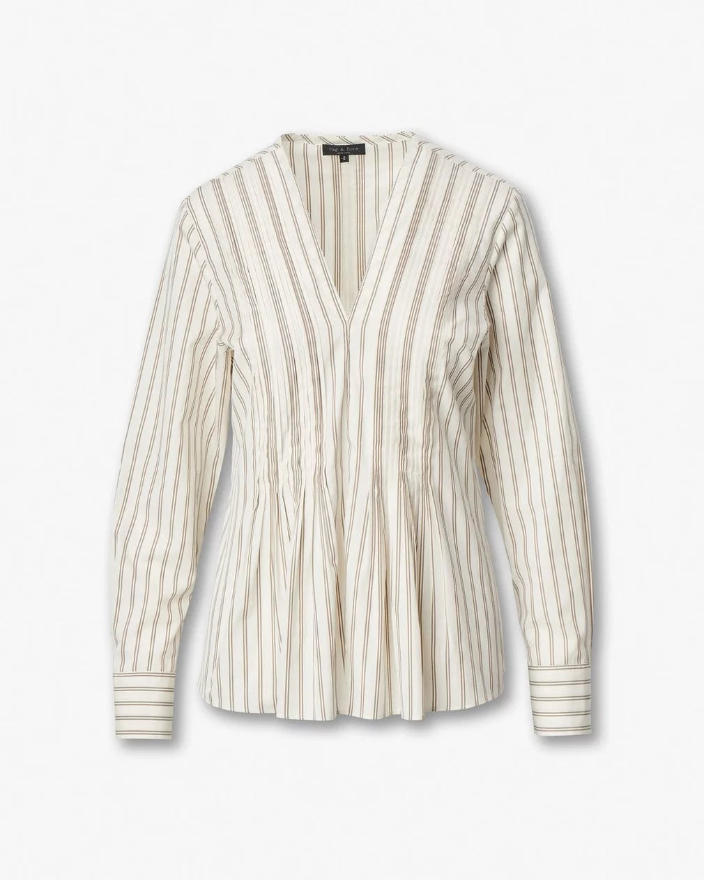 Rag & Bone Asher Stripe Top in Beige, Brown