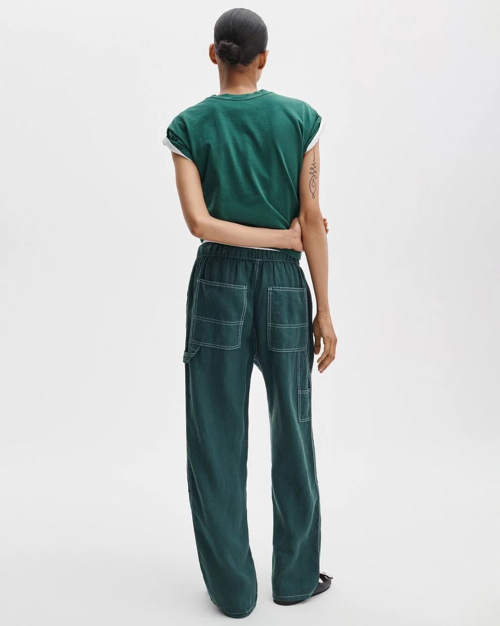 Rag & Bone Atlas Linen Pant - Forest