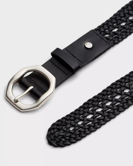 Rag & Bone Audrey Woven Belt - Black