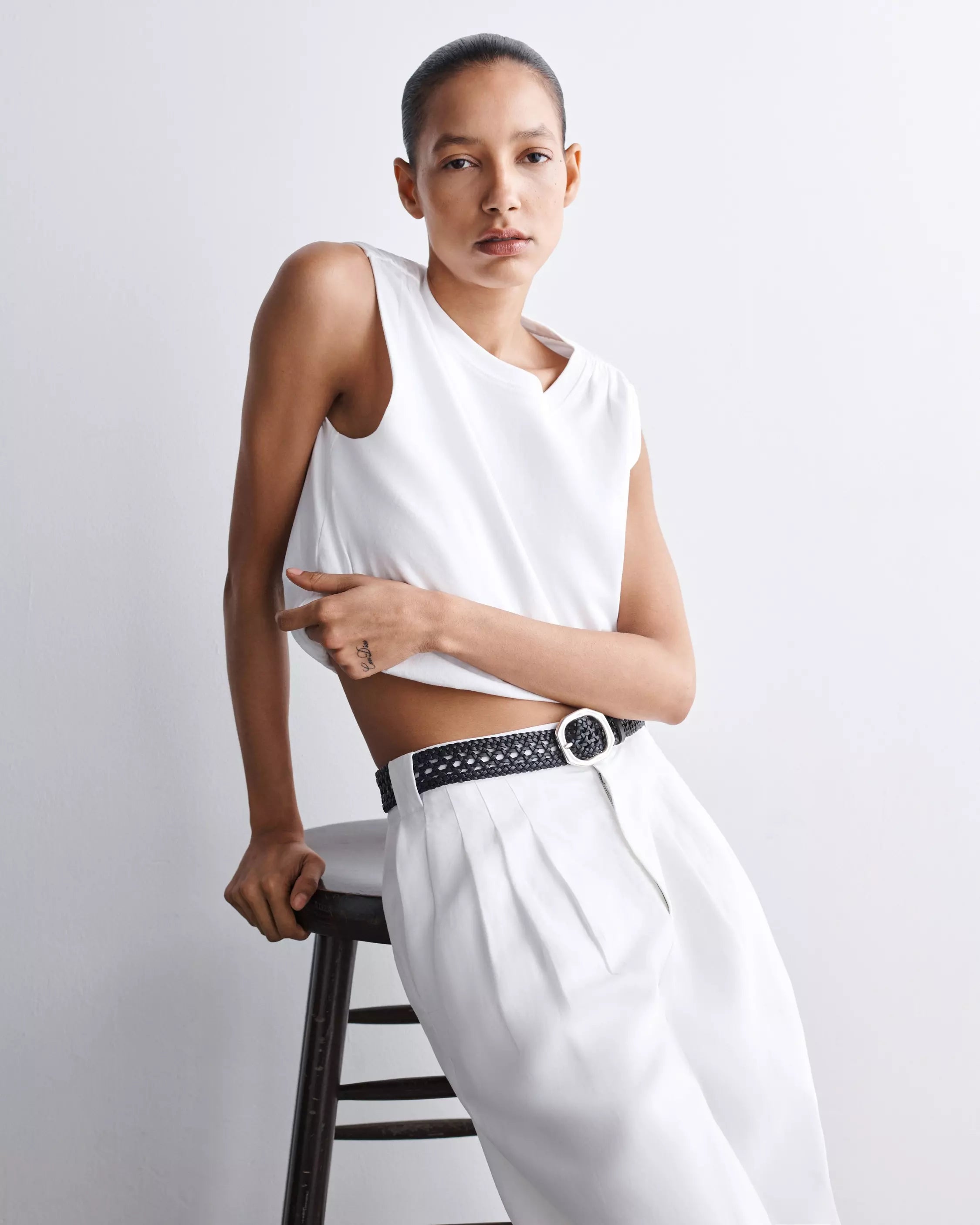 Rag & Bone Audrey Woven Belt - Black