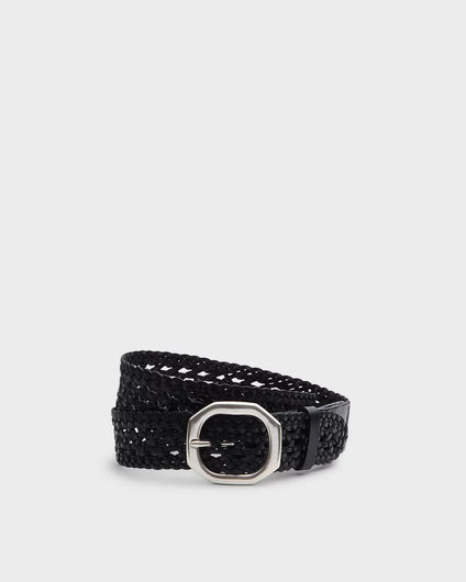 Rag & Bone Audrey Woven Belt - Black