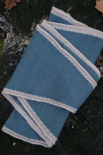 Oats & Rice Austin Spindle Cashmere Neck Tie in Blue