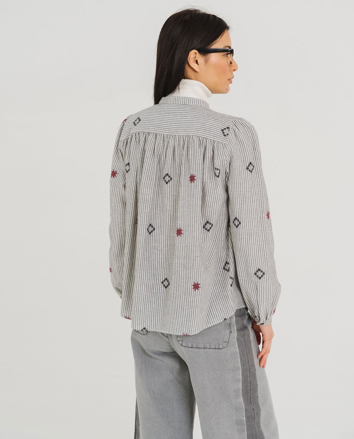 Tinsels Bali America Blouse in Navy