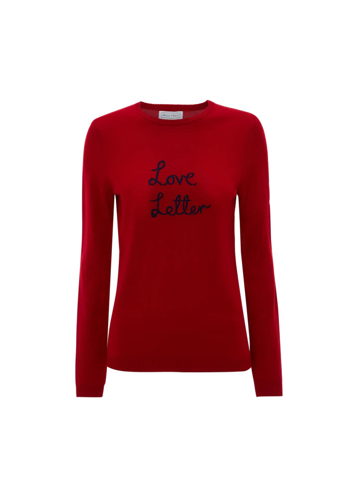 Bella Freud Love Letter Jumper in Red