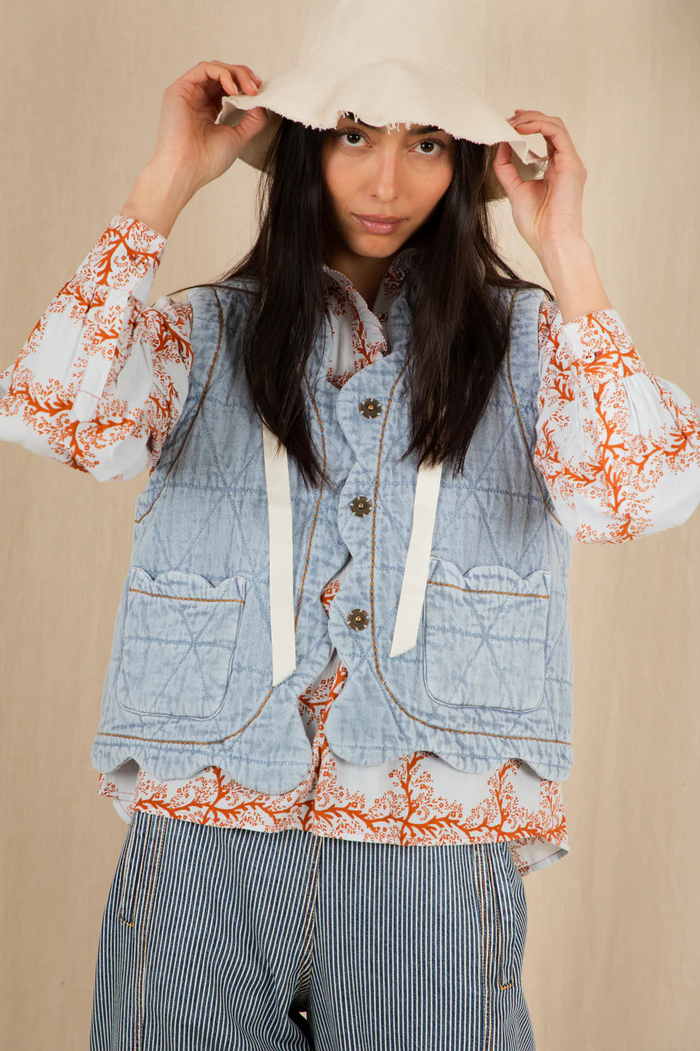 BONTE Estelle Gilet in Ice Blue