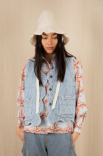 BONTE Estelle Gilet in Ice Blue