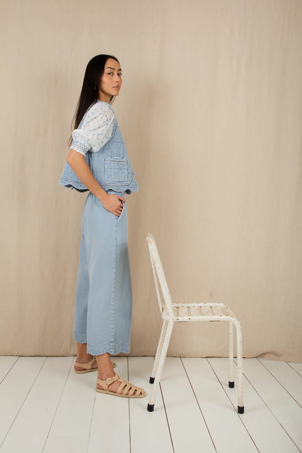 BONTE Estelle Gilet in Ice Blue