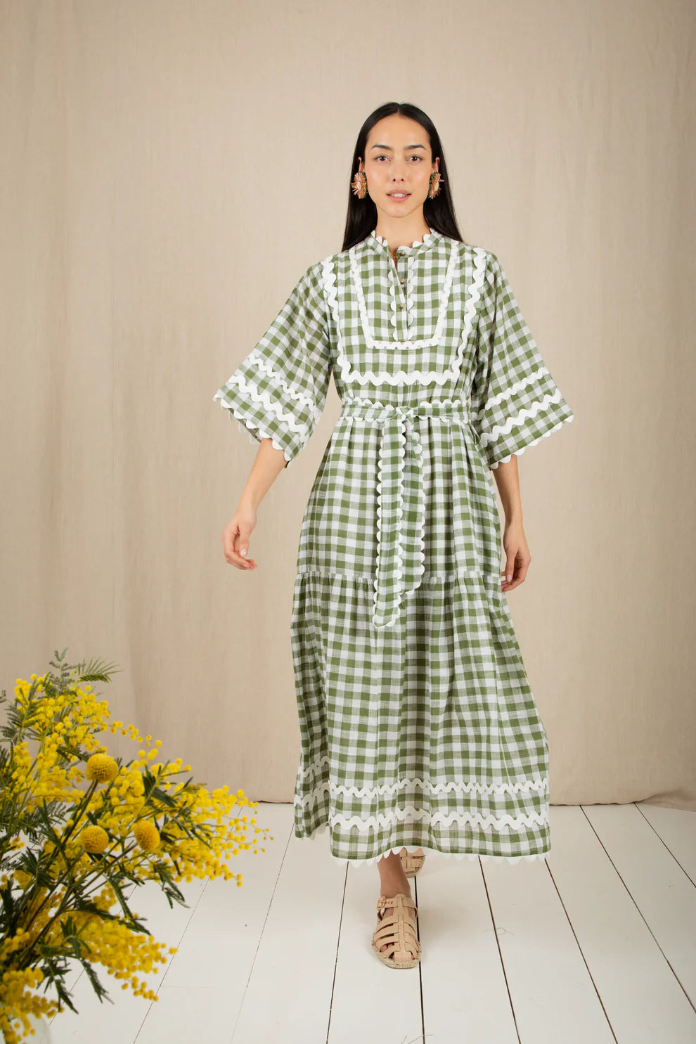 BONTE Fleurie Dress in Aloe