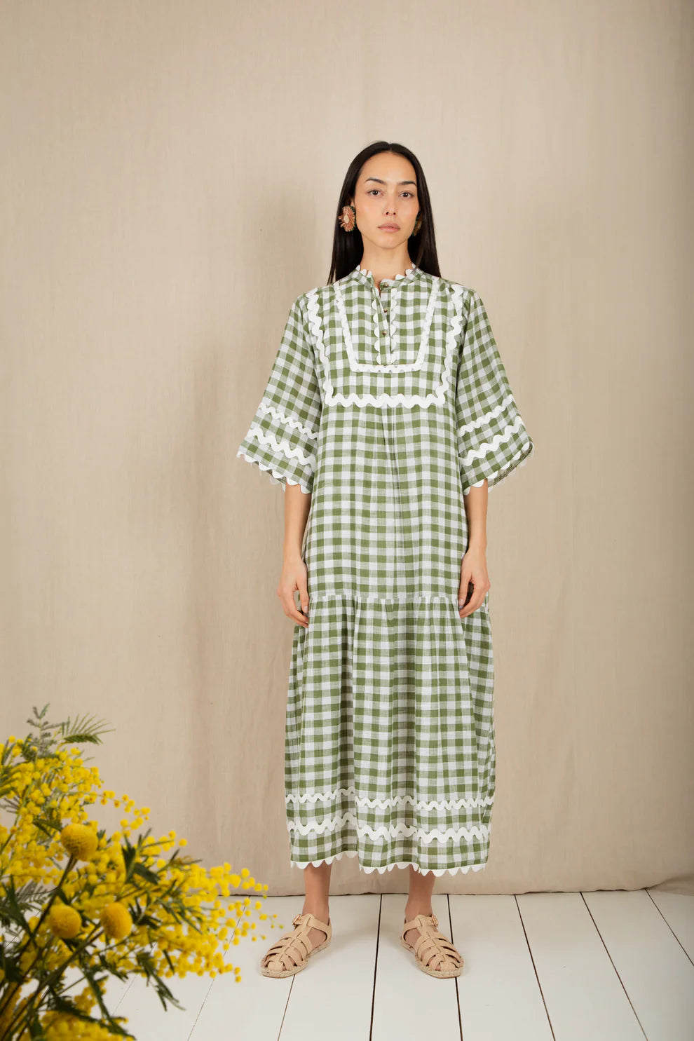 BONTE Fleurie Dress in Aloe