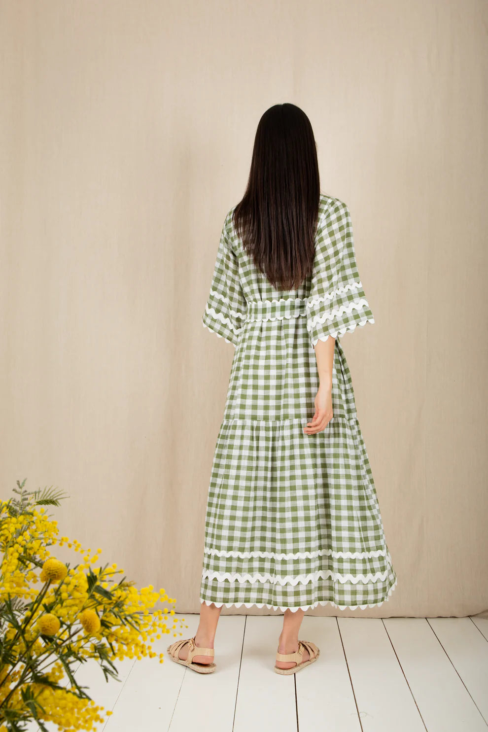 BONTE Fleurie Dress in Aloe