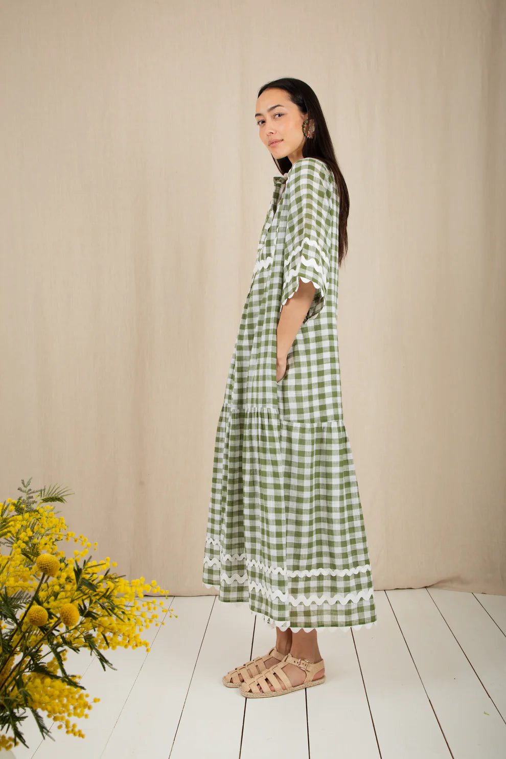 BONTE Fleurie Dress in Aloe