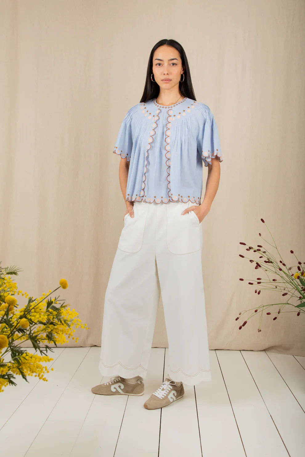 BONTE Flora Top in Blue