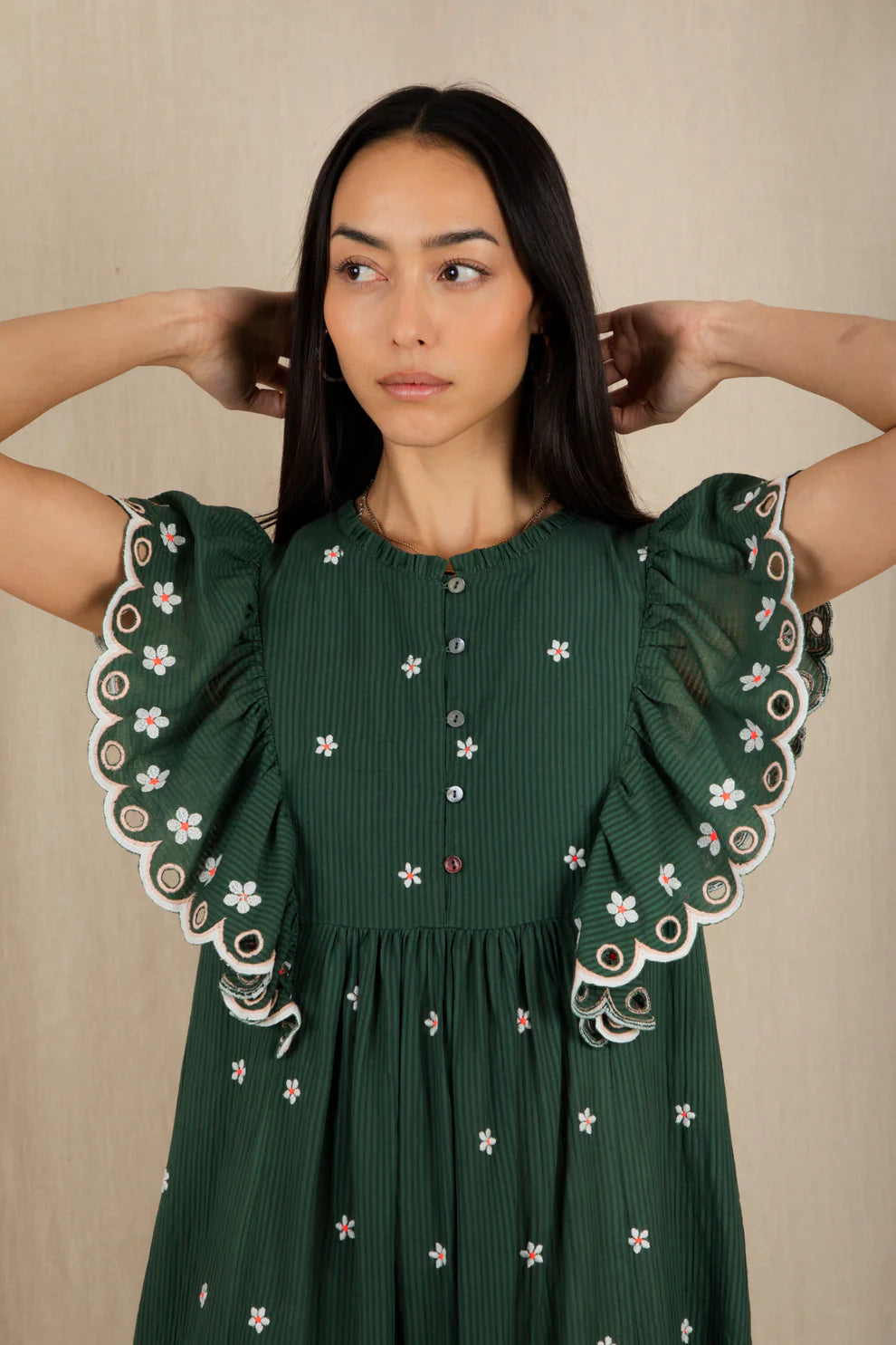 BONTE Mavis Dress in Field Green