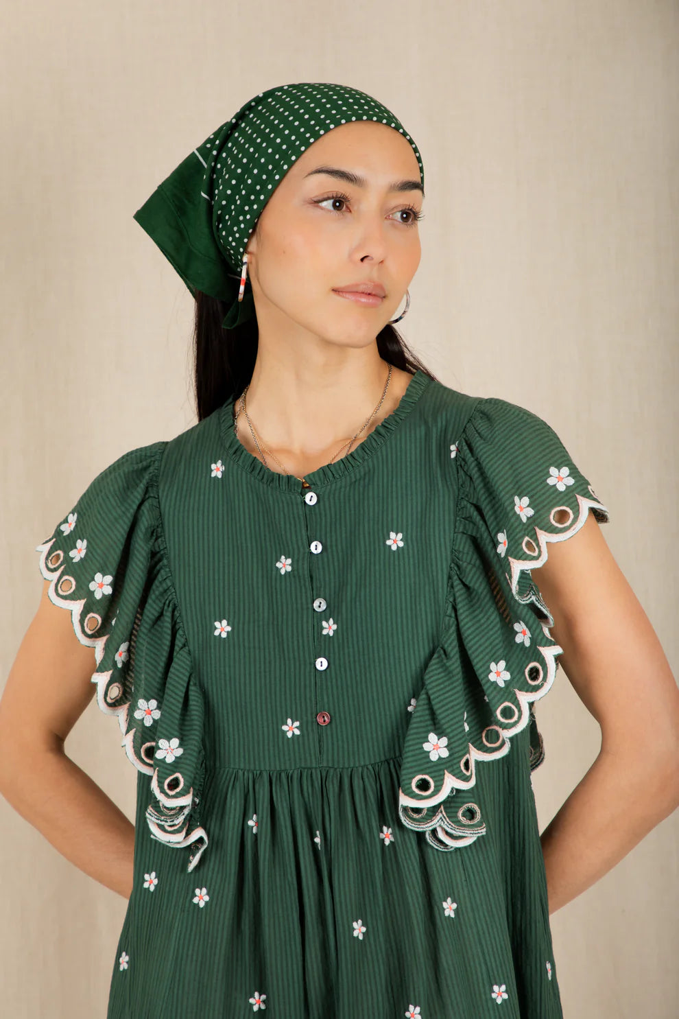 BONTE Mavis Dress in Field Green