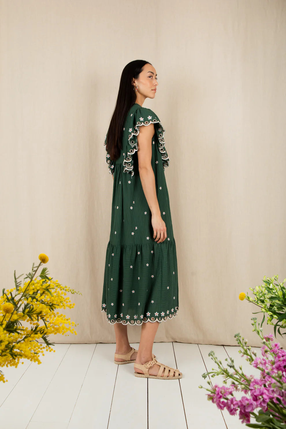 BONTE Mavis Dress in Field Green