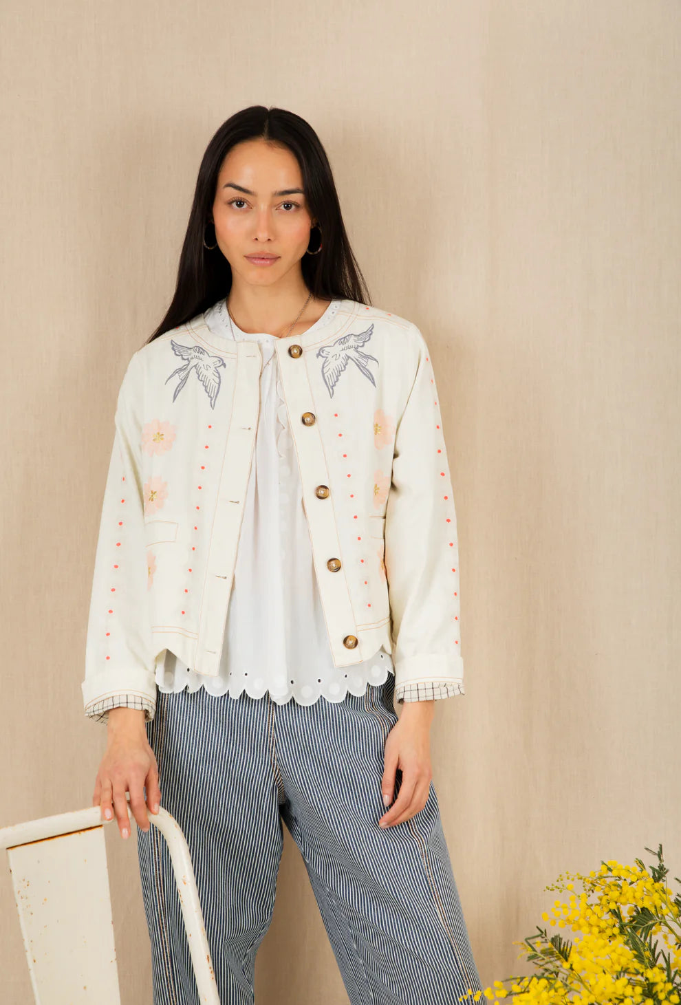 BONTE Rosie Jacket in Ecru Multi

