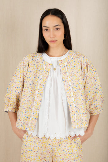 BONTE Vida Reversible Jacket in Navy & Lemon Zest