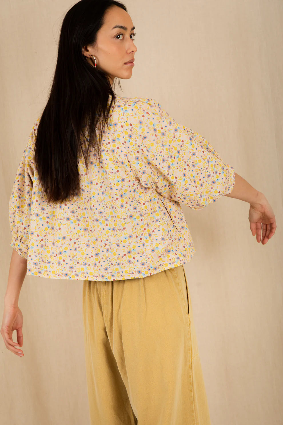 BONTE Vida Reversible Jacket in Navy & Lemon Zest