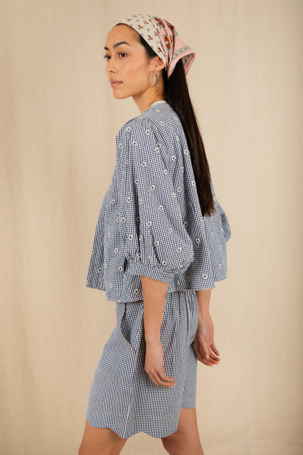 BONTE Vida Reversible Jacket in Navy & Lemon Zest