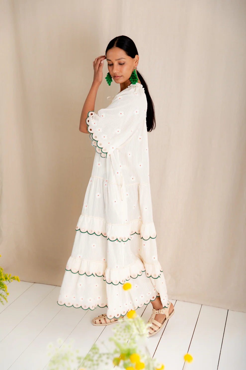 BONTE Winona Dress in Ecru Multi