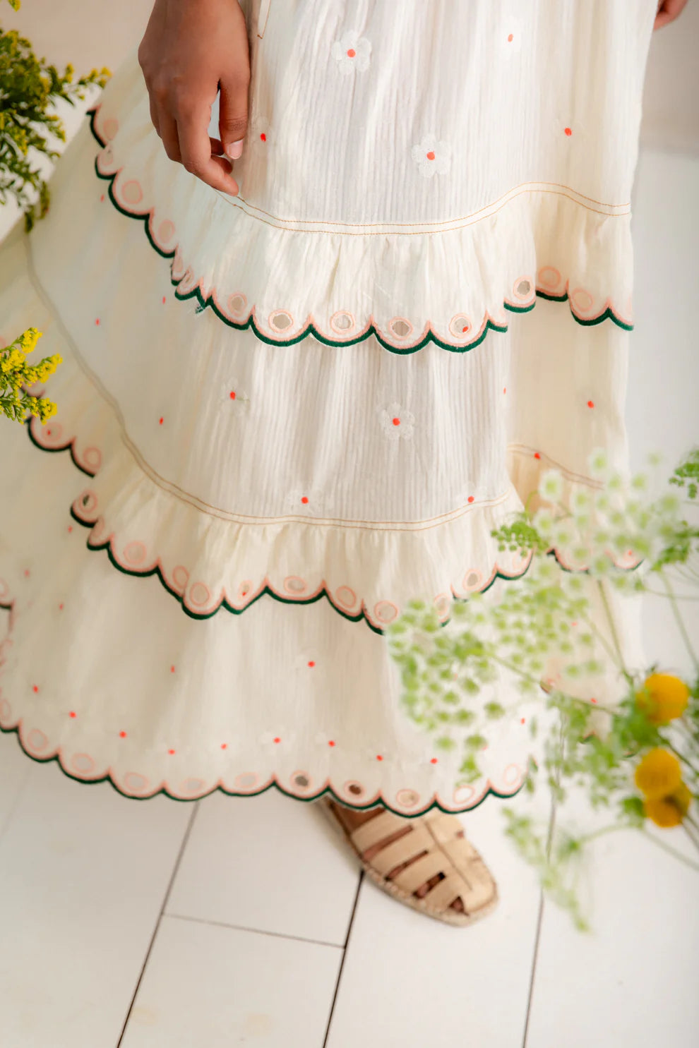 BONTE Winona Dress in Ecru Multi