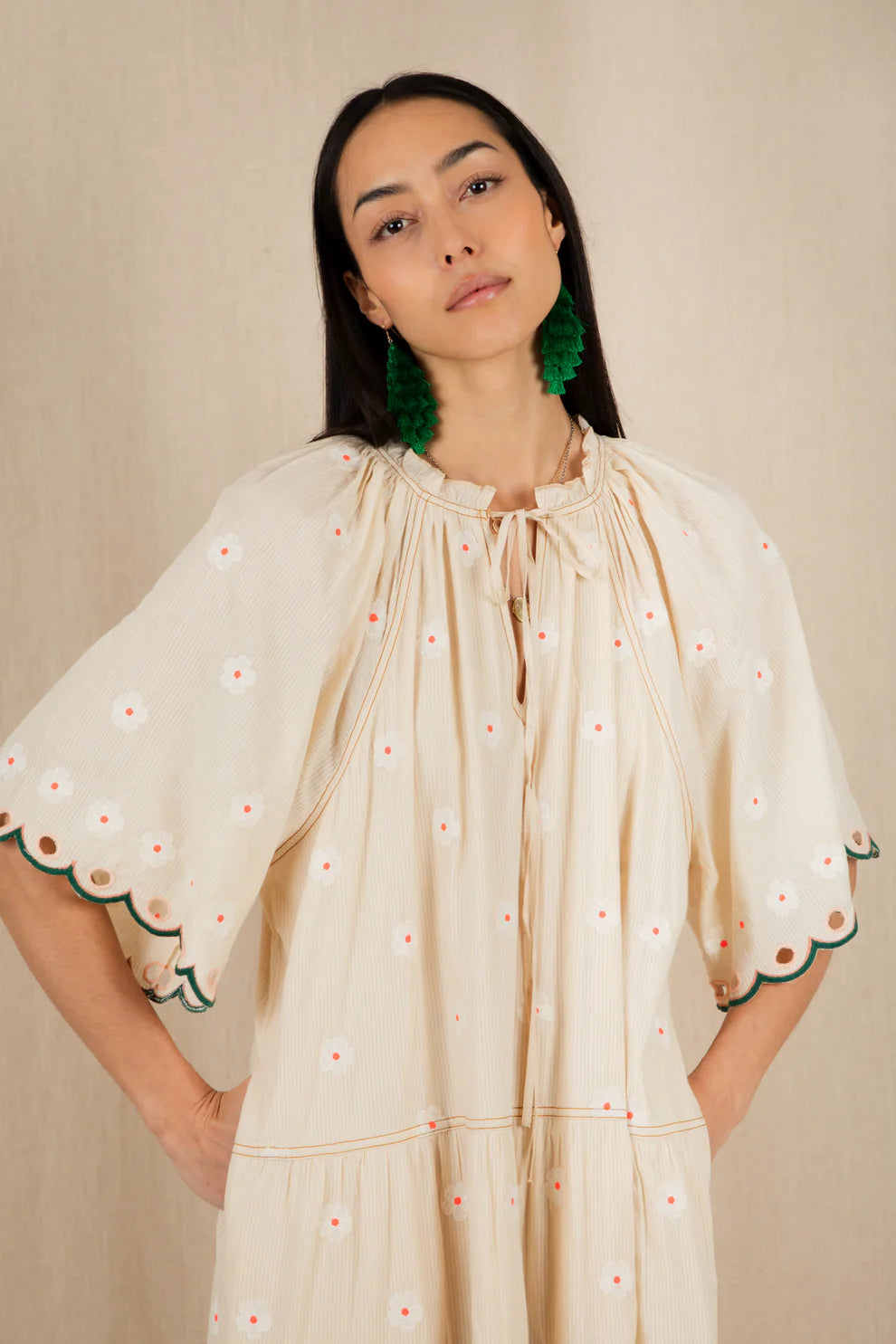 BONTE Winona Dress in Ecru Multi