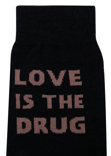 Bella Freud Love is the Drug Socks in Navy