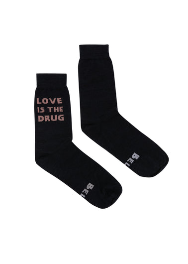 Bella Freud Love is the Drug Socks in Navy