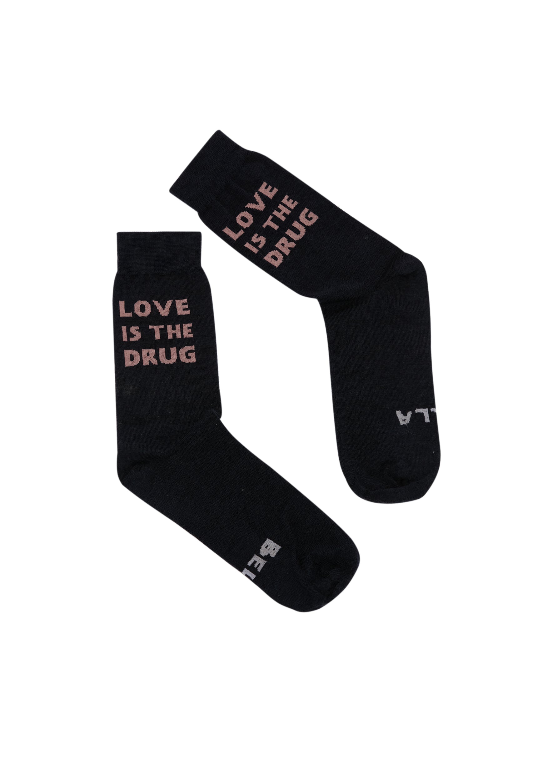 Bella Freud Love is the Drug Socks in Navy